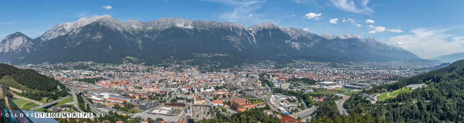 Innsbruck Panorama vanaf de Bergiselschans